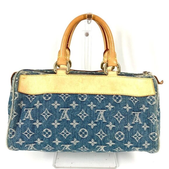 LOUIS VUITTON MonogramDenim Neo Speedy Bag Mini Duffle Bag Hand Bag - Picture 14 of 15